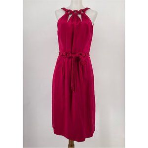 Nanette Lepore Dress Sleeveless Sheath Solid Pink